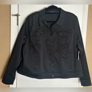 Lane Bryant Black Jean Jacket Classic Style